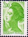 timbre N° 2188, Type Liberté de Gandon 2 f