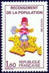 timbre N° 2202, Recensement de la population