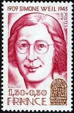  Simone Weil (1909-1943) philosophe, humaniste, écrivain et militante politique française 