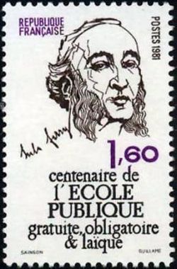  Centenaire de l'école publique gratuite, obigatoire et laïque <br>Jules Ferry