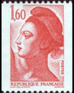  Type Liberté de Gandon 1f 60 (roulette) <br>D'après le tableau «La Liberté guidant le peuple» d' Eugène Delacroix