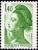 timbre N° 2186, Type Liberté de Gandon 1f 40
