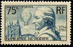 timbre N° 313, François Pilatre de Rozier (1756-1785) première ascension en ballon libre