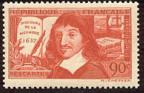 timbre N° 342, René Descartes (1596-1650) philosophe, scientifique et mathématicien