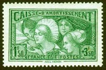  Caisse d'amortissement <br>Les coiffes des provinces Françaises (Arlésienne, Boulonnaise, Alsacienne, Bretonne)