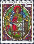 timbre N° 2363, Vitrail de la cathédrale de Strasbourg