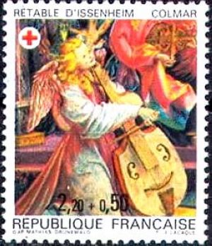 par des Livres Express N° 2392 1985 Art : Retable d'Issenheim Croix Rouge Authentique Timbre de France de Collection Neuf