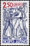 timbre N° 2543, Centenaire des troupes alpines