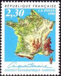 timbre N° 2662, Cinquantenaire de l'institut géographique national