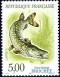 timbre N° 2666, Poissons d'eau douce - Brochet