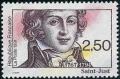 timbre N° 2703, Bicentenaire de la révolution - Saint-Just 1767-1794