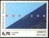 timbre N° 2987, « Horizon » oeuvre originale de Dibbets (Pays-Bas)