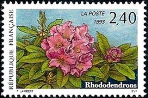  Salon du timbre 1er salon européen des loisirs du timbre - Rhododendrons <br>Salon du timbre du 15 au 24 octobre 1994 - Parc floral de Paris