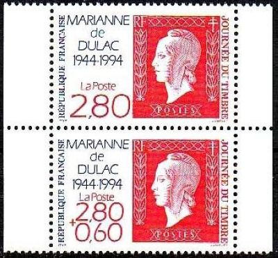  Journée du timbre - 50ème anniversaire de la Marianne de Dulac 