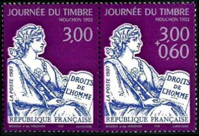  Journée du timbre, Le Mouchon 1902 <br>Droits de l'homme