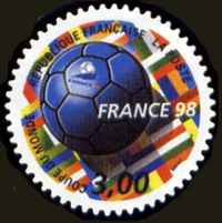 timbre N° 3140, Autoadhésif  France 98 coupe du monde de football