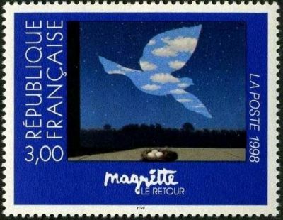 timbre N° 3145, René Magritte (1898-1967) «Le retour»
