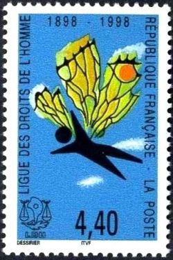 timbre N° 3149, Centenaire de la ligue des droits de l'homme