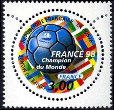 timbre N° 3170, France 98 coupe du monde de football