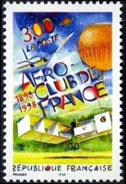 timbre N° 3172, Centenaire de l'aéro-club de France
