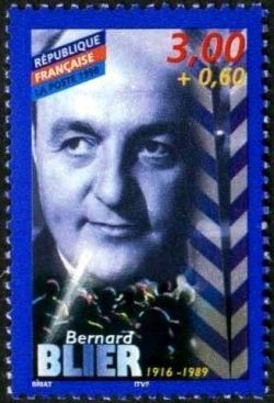 timbre N° 3191, Acteur de cinéma - Bernard Blier 1916-1989