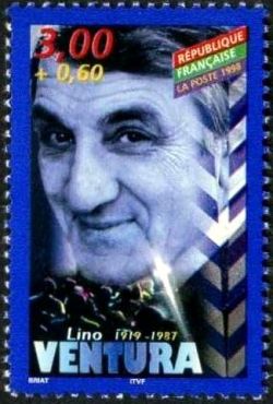 timbre N° 3192, Acteur de cinéma - Lino Ventura 1919-1987