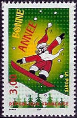 timbre N° 3204, Bonne année, Père Noël