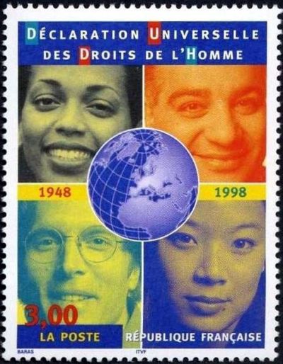 timbre N° 3208, Déclaration Universelle des droits de l'Homme 1948-1998