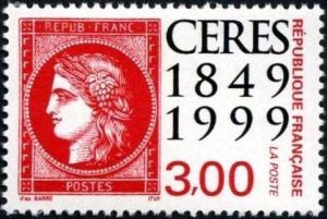 timbre N° 3212, 150ème anniversaire du premier timbre-poste français, Le Cérès rouge 1900