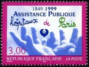 timbre N° 3216, L'assistance publique hopitaux de Paris, 150ème anniversaire