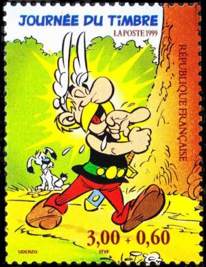 timbre N° 3228, Journée du timbre, Astérix, bande dessinée créée par René Goscinny et dessinée par Albert Uderzo