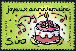  Timbres « Joyeux anniversaire » 