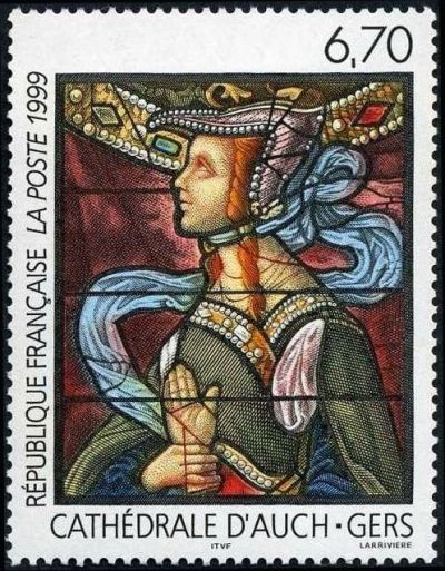 timbre N° 3254, Vitrail de la cathédrale d'Auch