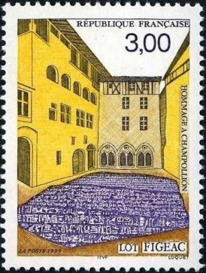 timbre N° 3256, Figeac (Lot) Hommage à Champollion