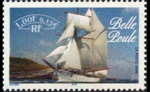 timbre N° 3273, Armada du siècle Rouen 1999 - Belle Poule