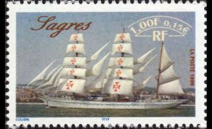 timbre N° 3276, Armada du siècle Rouen 1999 - Sagres