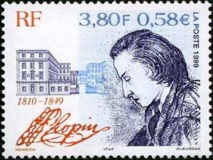 timbre N° 3287, Frédéric Chopin (1810-1849) compositeur