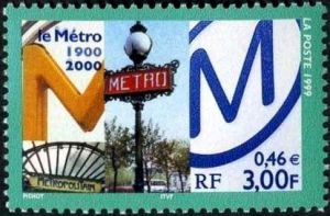 timbre N° 3292, Centenaire du Metro 1900-1999