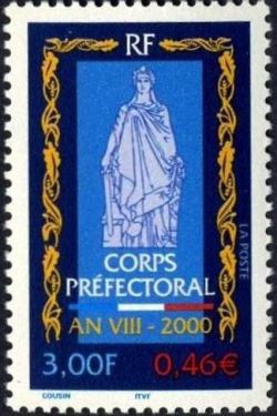 timbre N° 3300, Bicentenaire de la création du corps préfectoral