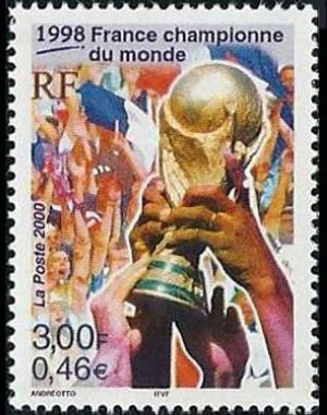 timbre N° 3314, La France championne du monde de football en 1998
