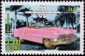 timbre N° 3323, Collection jeunesse - Série voitures anciennes - Cadillac 62