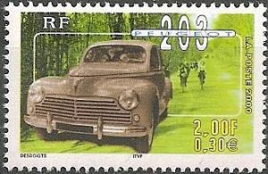 timbre N° 3324, Collection jeunesse - Série voitures anciennes - Peugeot 203