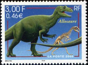 timbre N° 3334, Faune et Flore de France -  Allosaure