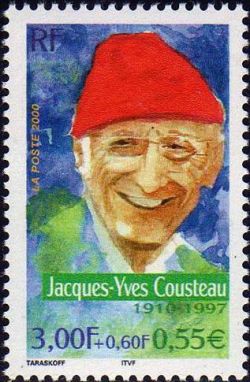 timbre N° 3346, Les grands aventuriers français - Jacques-Yves Cousteau 1910-1997