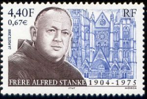timbre N° 3349, Alfred Stanke (1904-1975)  moine franciscain allemand