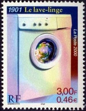  Le siècle au fil du timbre : 1901 : Le lave-linge 