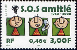 timbre N° 3356, 40ème anniversaire de S O S amitié