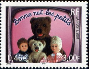 timbre N° 3372, Le siècle au fil du timbre la Communication, Télévision « Bonne nuit les petits »