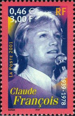 timbre N° 3391, Artistes de la chanson, Claude François 1939-1978