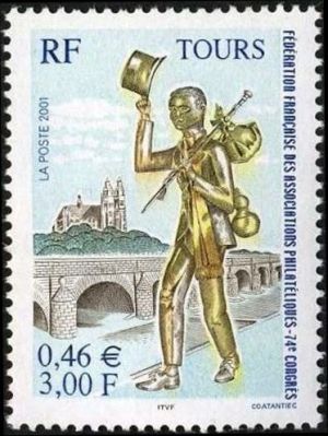 timbre N° 3397, 74ème congrès de la fédération française des associations philatéliques à Tours